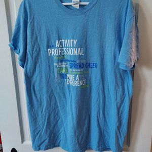 Activity Professional Blue Short Sleeve Tshirt szL Crew Neck